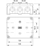 OBO BETTERMANN B 11 M cable branch box 136x111x57, UF, type 131.5, light grey, 7035 2002345