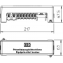 OBO BETTERMANN 1801 VDE potential compensation bar 217mm, CuZn, grey 5015650