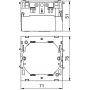 OBO BETTERMANN 71GD6 device socket 1-fold 71x76x51, PA, iron grey, 7011 6288610