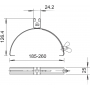 OBO BETTERMANN 132 VA roof cable holder for ridge tile 8mm, V2A, 1.4301 5202833