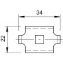 OBO BETTERMANN GKS 34 G Clamp for Internal Grid Mounting, St, G 6016855 - 20 pieces