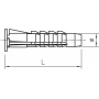 OBO BETTERMANN 910 FX 6x30 Universaldübel Polyethylen lichtgrau 2347582 - 100 Stück