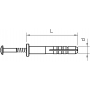 OBO BETTERMANN 910 SD 100 Stück 6X40 Schlagdübel 6x40mm, PA, lichtgrau 2351064