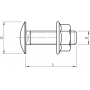 OBO BETTERMANN FRSB 6X12 F Flat round screw with combination nut M6x12, St, F 6406122 - 100 pieces