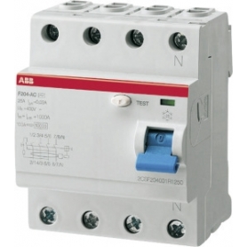 ABB F204 A S-40/0,1 FI circuit breaker 4P, type A,40A,100mA,selective 2CSF204201R2400