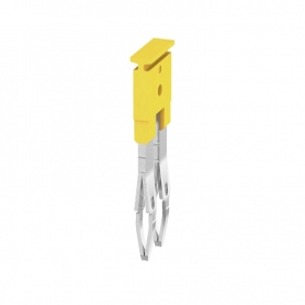 Weidmüller ZQV 2.5/2 cross connector (terminals), plugged, number of poles: 2, grid in mm: 5.10, insulated: Yes, 24 A, yellow 16