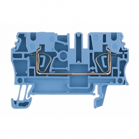 Weidmüller ZDU 2.5 BL serial terminal, tension spring connection, 2.5 mm2, 800 V, 24 A, connections: 2 1608520000