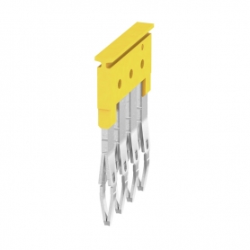 Weidmüller ZQV 2.5/4 cross connector (terminals), plugged, number of poles: 4, grid in mm: 5.10, insulated: Yes, 24 A, yellow 16