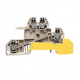 Weidmüller WDL 2.5/S/N/L/PE multi-deck terminal, screw connection, 2.5 mm2, 400 V, 24 A, floors: 3, dark beige 1030700000