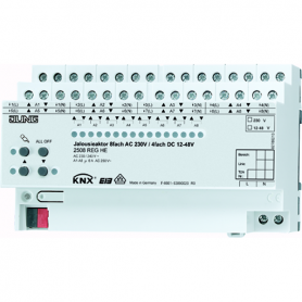 Jung 2508 REGHE Jalousieaktor, 8fach AC 230 V , 4fach DC 12 bis 48 V, Handbedienung