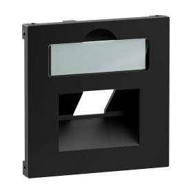 Legrand 765358 SEANO Abdeckung 1x RJ45 für Datendosen Fremdfabrikate, Farbe: Schwarz lackiert